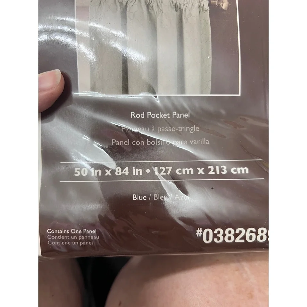 Allen + Roth Parksley Blue Rod Pocket Curtain Panel 50x84 0382689